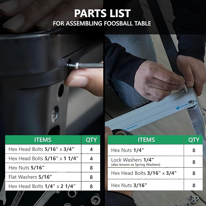 Outdoor Foosball Table Adult Size - Game Tables for Adults with Balls & Players - Soccer Table Game for Indoor Use - Weatherproof Perfect for Tournaments