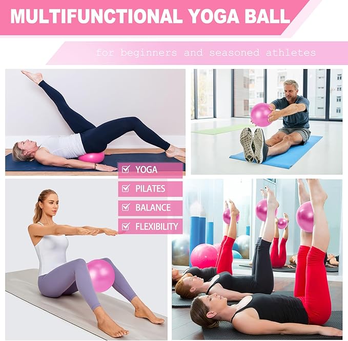 Pilates Ring and Ball Set Bulk, Pilates Equipment with 12 Inch Pilates Circle Rings, Small Yoga Balls, Resistance Bands, Pilate Essential Kit Bulk for Home Workouts Women, Pilates & Yoga Studio