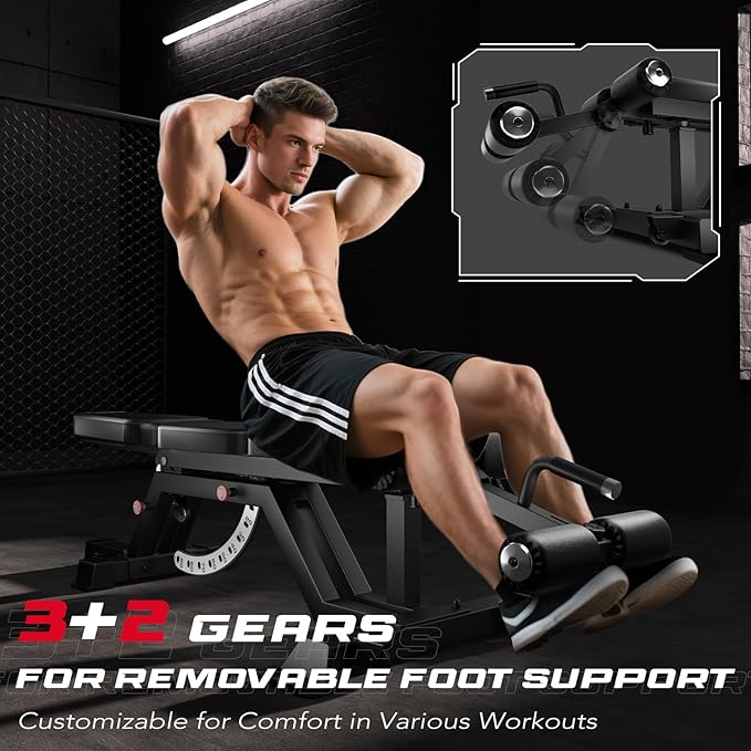 KeppiFitness Weight Bench, Workout Bench for Home Gym with 1600LBS Capacity, Gym Bench for Bench Press Strength Training, Adjustable Incline Flat Decline Sit Up Bench Exercise at Home - Bench4000 Ultra