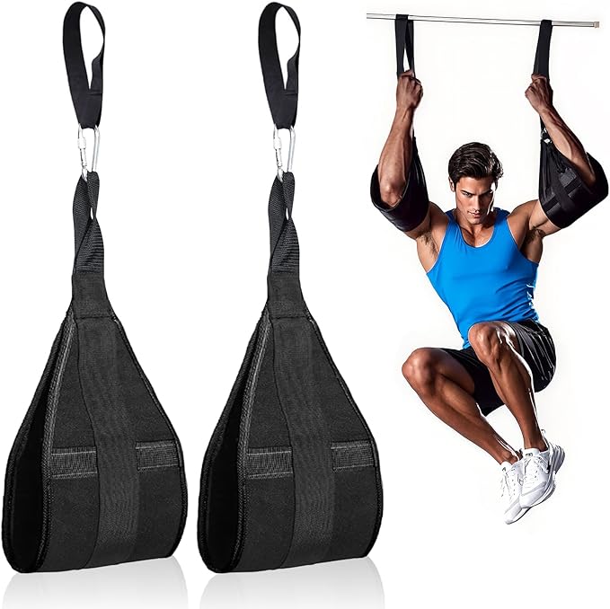Ab Straps for Pull Up Bar: Hanging Ab Abdominal Sling Straps for Pull up Arm Workout Support for Knee and Leg Raises Training Gym & Home