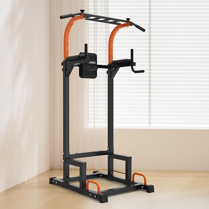 leikefitness Multifunction Power Tower Exercise Equipment,Pull Up Dip Station,Height Adjustable for Home Gym Strength Training Fitness Equipment,Dip Stands,Pull Up Bars,Push Up Bars,VKR