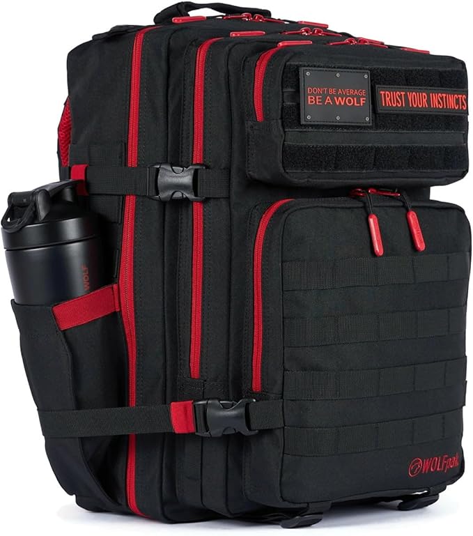 WOLFpak 45L Backpack (Red Wolf) Camping, Hiking, Gym Backpack