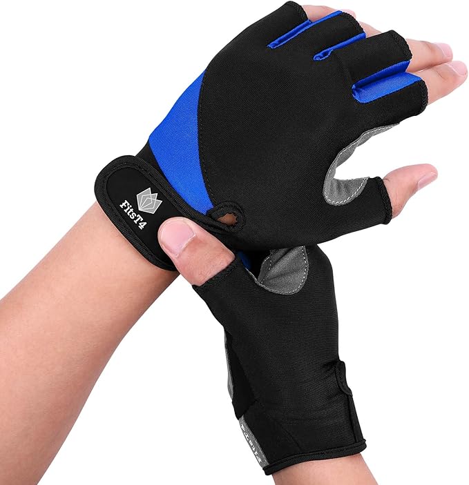 FitsT4 Sports Half Finger Padded Palm Gloves for Diving, Sailing, Jet Skiing, Stand-UP Boarding, Kayaking and Water Skiing, Suitable for Men&Women&Youth