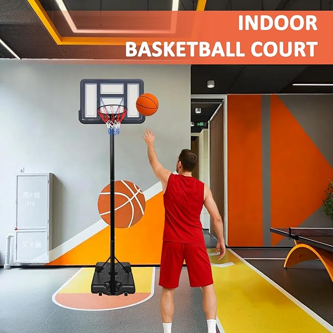 Basketball Hoop Outdoor Adjustable, Portable Basketball Hoop Goal System in Backyard/Driveway/Indoor