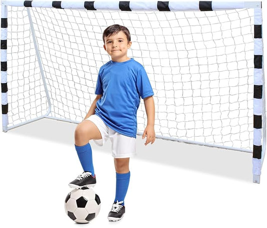 Combination Soccer Goal Portable Soccer Goals for Backyard Steel Frame Football Goal with All Weather Net for Kids Youth