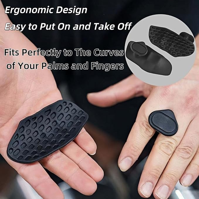 Anti-Slip Workout Grips, Ergonomic Workout Gloves, Weight Lifting Grips, for Men and Women, Silicone Gym Grips Pads, Soft, Palm Protection, Suitable for Various Fitness Training