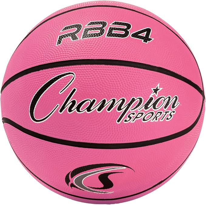 Champion Sports Rubber Basketballs – Heavy Duty Pro-Style, Indoor/Outdoor Use, Premium Basketball Equipment for Physical Education, Various Sizes & Colors (Size 3, 5, 6, 7)