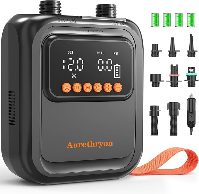 Rechargeable Electric Paddle Board Pump - 20PSI Portable 13500mAh Battery USB-C SUP Air Pump with 260% Faster Inflation for Inflatables, Kayaks, Tents, Boats, Pool