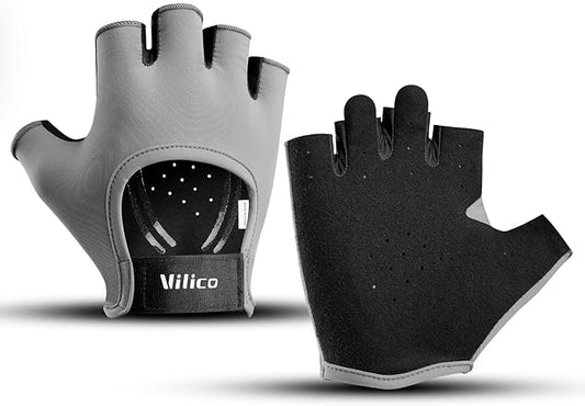 Light Workout Gloves for Women Men, Breathable Adjustable Strap Gym Gloves for Working Out, Microfiber Anti-Slip Weightlifting Gym Accessories