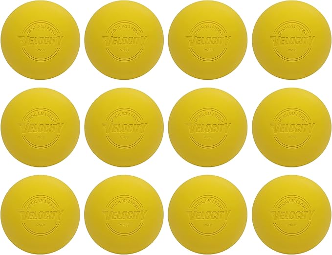 Velocity Lacrosse Balls - 1, 2, 3, 6, 12, 18, 24, 36, 60 and 120 Packs - for Practice, Official NFHS and College Approved Size