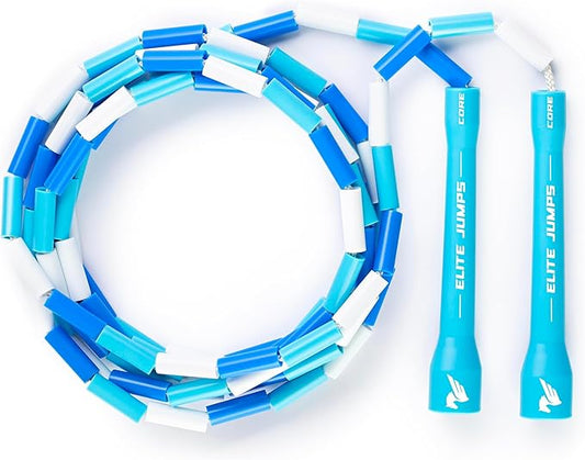 Beaded Kids Exercise Jump Rope - Segmented Skipping Rope for Kids - Durable Shatterproof Outdoor Beads - Light Weight and Tangle Free Exercise Training - Easily Adjustable Kids Jump Rope for Fitness