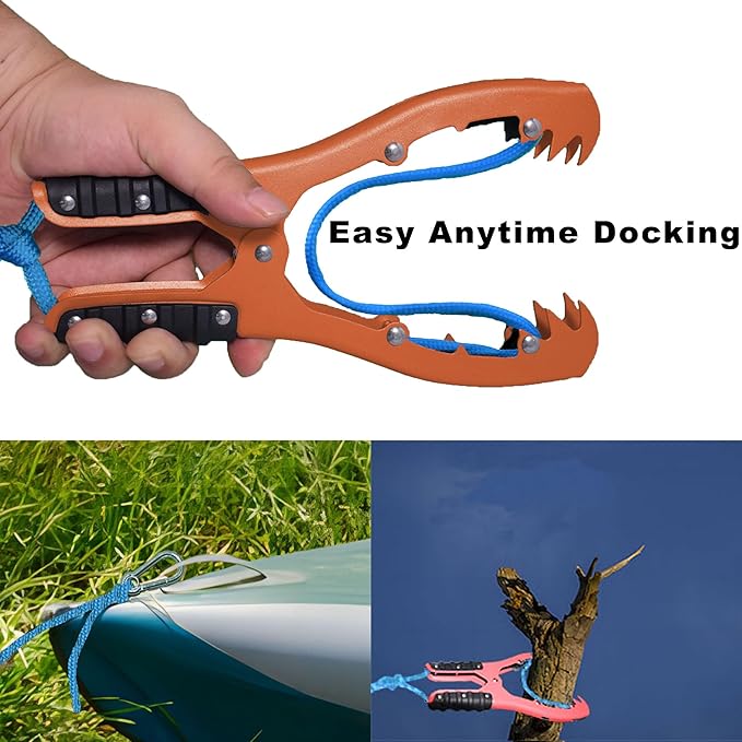 Kayak Brush Gripper - The Anchor Clamp for Easy Anytime Docking - Secure Your Kayak, Canoe, or Boat with Confidence