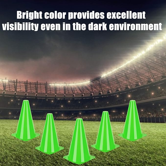 9 Inch Cones Sports, 15 Pack Orange Soccer Cones Training Agility Field Marker Plastic Traffic Cones for Football Basketball Drills Multipurpose Practice, Indoor Outdoor Games Activity Party Events