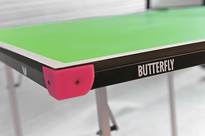Butterfly Junior Ping Pong Table - 3/4 Size Table Tennis Table - Space Saver Game Table for Game Room - Regulation Height Ping Pong Table - Sturdy Frame - Ships Assembled with Net