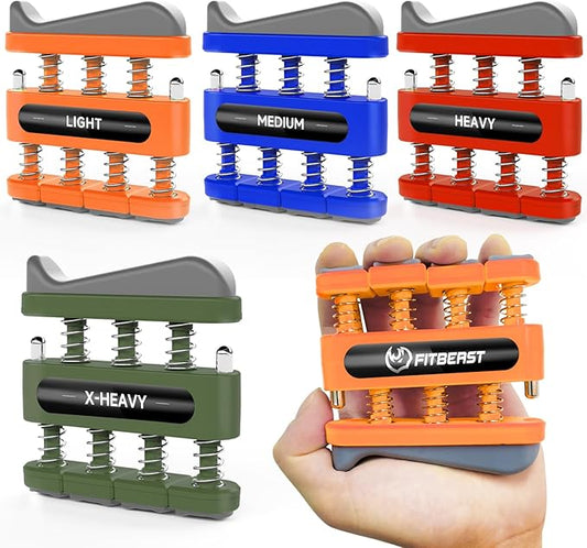 FitBeast Finger Strengthener, Finger Exerciser, Hand Exerciser for Improve Dexterity and Strength in Fingers, Hands, Forearms–Grip Strength Trainer for Musicians, Climbers