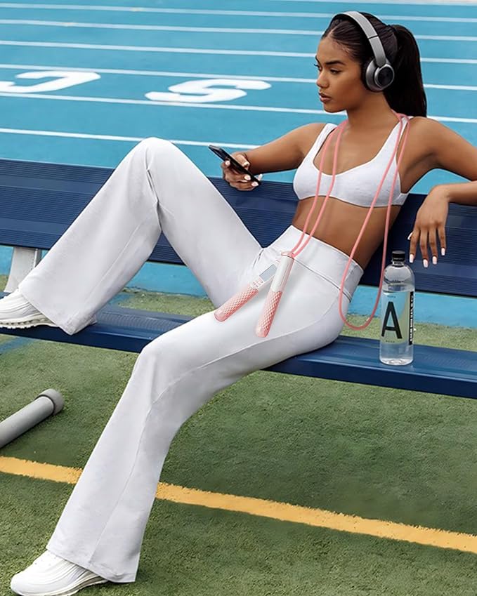 nonogo Cordless Jump Rope with Counter for Fitness - Adjustable Smart Skipping Rope For Men Women Kids Outdoor Speed Boxing Crossfit Workout Exercise Cardio