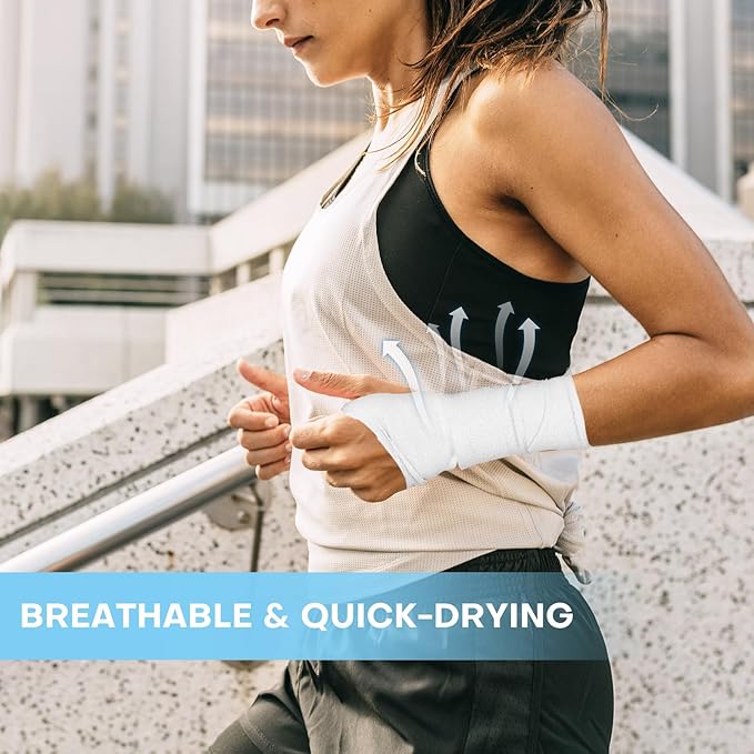 48 Pack 2” x 5 Yards Self Adhesive Bandage Wrap, Elastic Breathable Cohesive Bandage Wrap Athletic Stretch Tape for Wrist Ankle Sports (White)