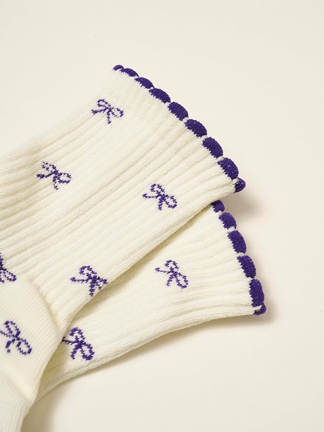 Crew Half Calf Grip Socks, Cutest Fruits Pilates Socks, Ruffle socks, Non-Slip, Barre Yoga Fitness