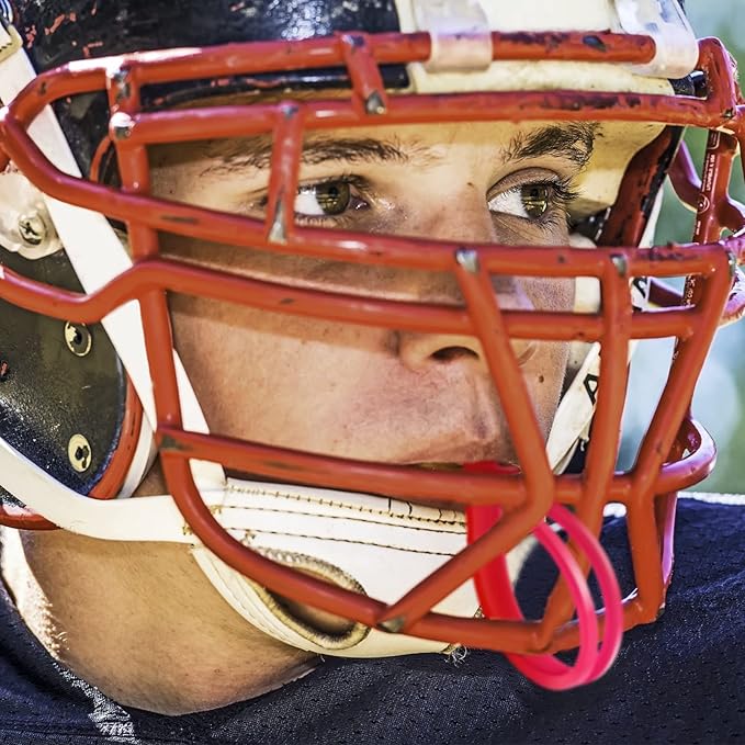 Dunzy 20 Pcs Strapped Mouth Guard Football Sports Mouthguard No Boil Mouthguard Adult Youth Football Mouthpiece Mouth Protector for Boxing Lacrosse Hockey Taekwondo