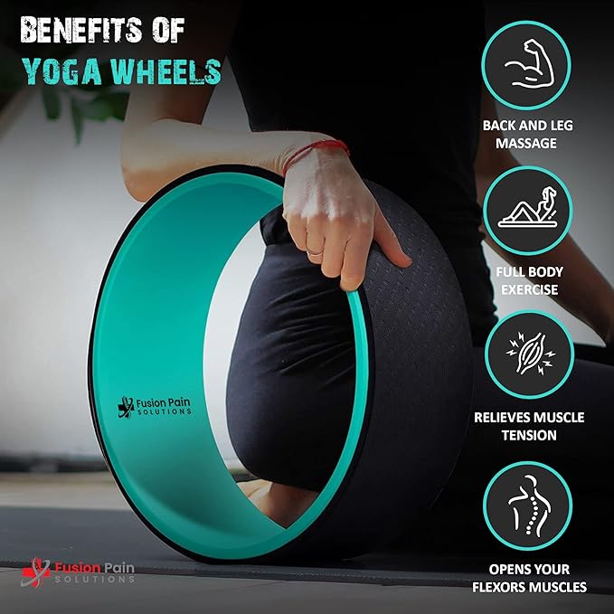 Yoga Wheel Set of 3, Back Stretching, Back Cracker, Stretching, Deep Tissue Massage, Back Relief