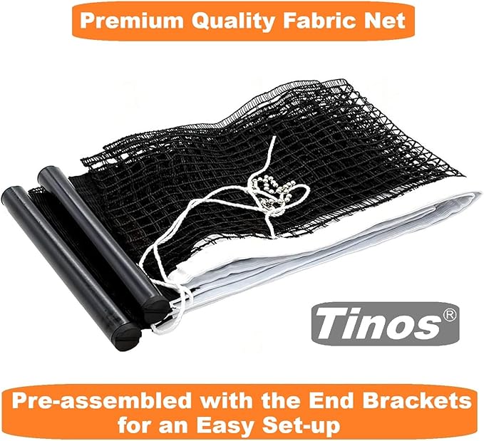 Tinos Professional Table Tennis Net fits 1.8" Maximum Table Thickness | Screw Clamp Ping Pong net & Post Set | Height and Tension adjustments