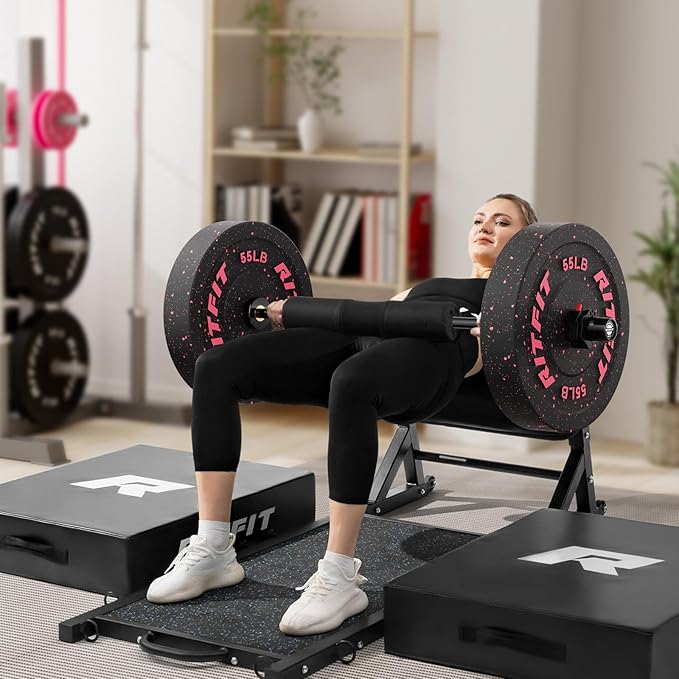 RitFit Barbell Weight Set - 4/6FT Olympic Barbell with Weight Plates (55-275LB Total) - Weightlifting Equipment for Squats, Curls, Deadlifts, Presses, Hip Thrusts