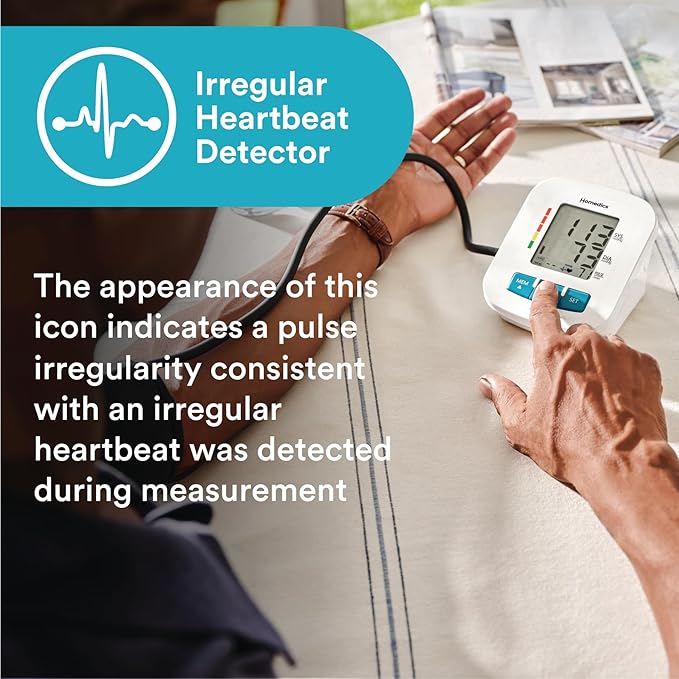 Homedics Upper Arm 300 Series Blood Pressure Monitor, Easy One-Touch Operation, Irregular Heartbeat Detector, Accurate Results