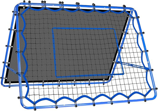 Dual-Sided Soccer Rebounder Net, Fast & Slow Rebound Speed Training for Control, Passing Practice, Easy Setup Baseball/Volleyball Rbounder Pitchback Net Gifts Aids & Equipment for Kids,Teens & Adults