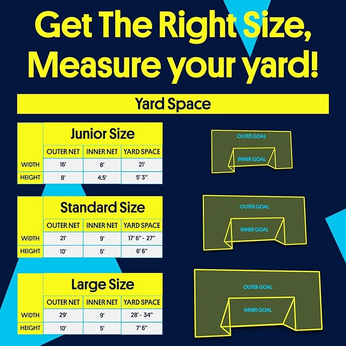 Soccer Goals & Soccer Backstop Net with Rebounder - All-in-One Backyard Net - Sports & Outdoors Soccer Goal for Volley, Passing, Solo Training