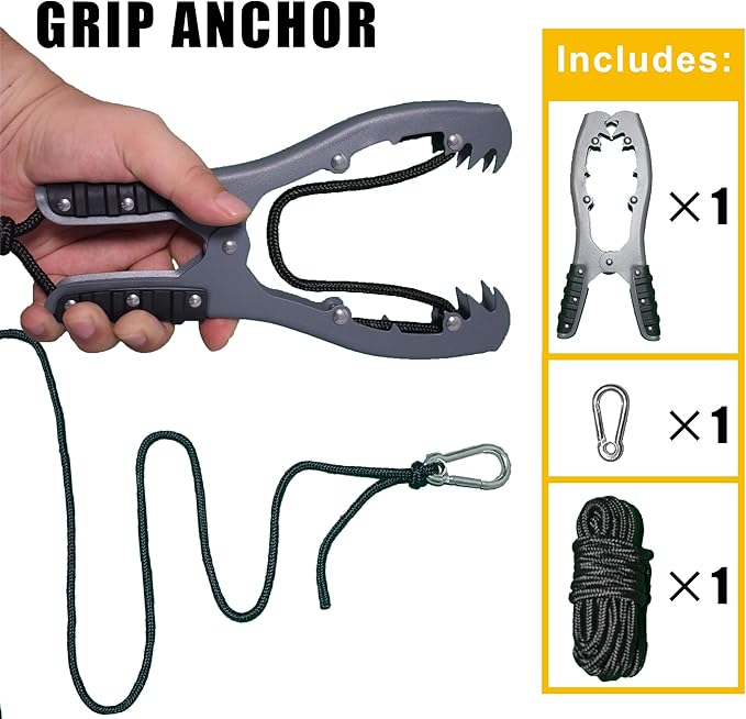 Kayak Brush Gripper - The Anchor Clamp for Easy Anytime Docking - Secure Your Kayak, Canoe, or Boat with Confidence