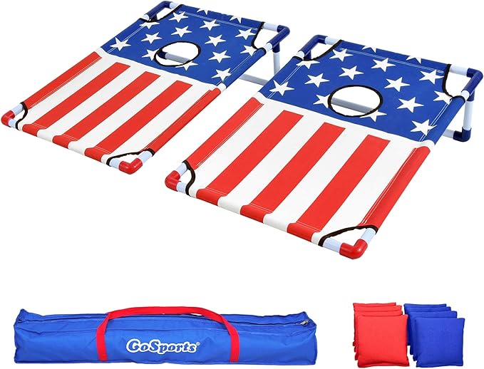 GoSports Portable Cornhole Game Sets – Premium Outdoor Lawn or Beach Toss Game for Kids and Adults