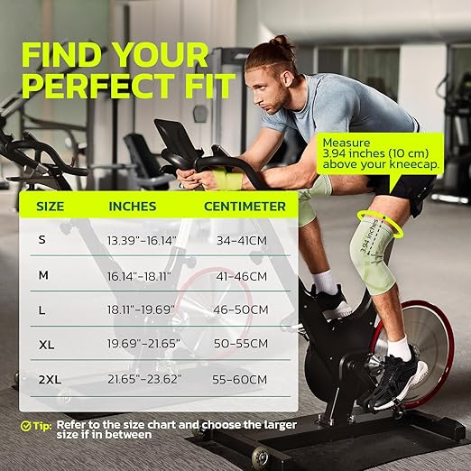 Compression Knee Brace for Women & Men, 2 Pack AOCELL Knee Sleeve Support for Knee Joint Pain Relief, ACL, Meniscus Tear, Arthritis - Breathable for Workout, Running, Gym, Sports, Fitness L