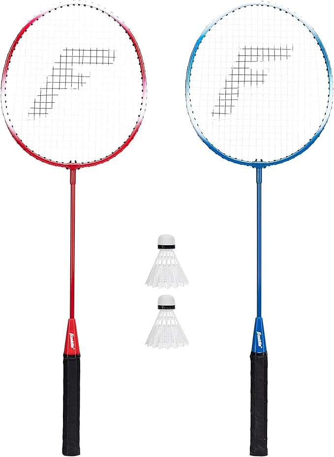 Franklin Sports Badminton Racket + Birdie Set - Replacement Badminton Equipment for Kids + Adults - 2 Player - 4 Player Badminton Racket Sets