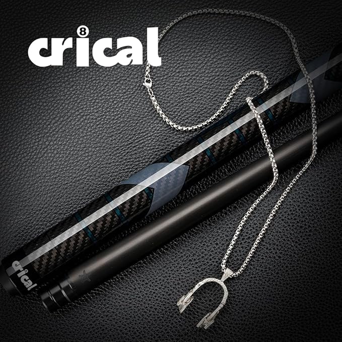 CRICAL Carbon Fiber Pool Cue Stick 58" Billiard Cue Sticks Professional Low Deflection Pool Sticks with 3/8 * 8 Pin Joint and 12.5mm Tip