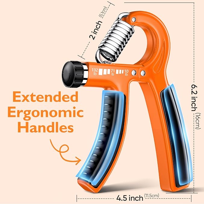 FitBeast Grip Strengthener Forearm Strengthener, Adjustable Hand Grip Strengthener for Strength Training & Rehabilitation, 10-132 lbs Resistance, Ideal for Athletes and Physical Therapy (1 Piece)