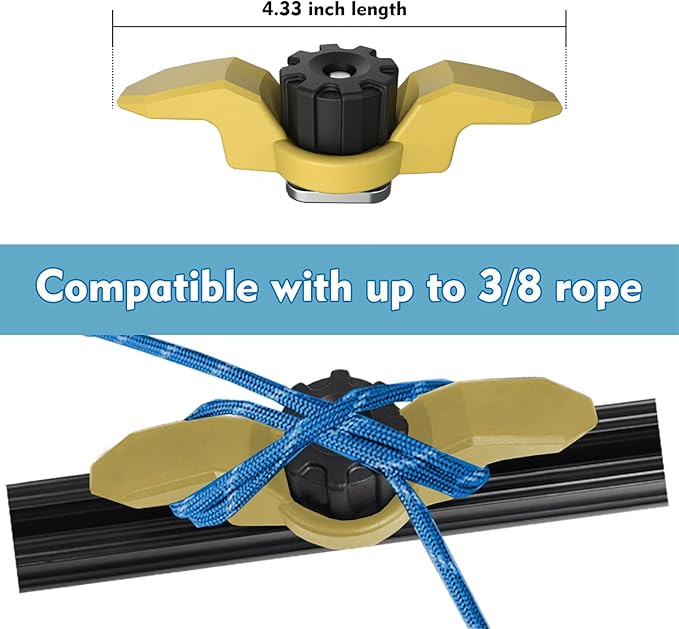 1007 Kayak Anchor Cleat Compatible with Kayak Track Light/Medium Duty Polymer Kayak Mount Track Kayak Low Profile Track Mount