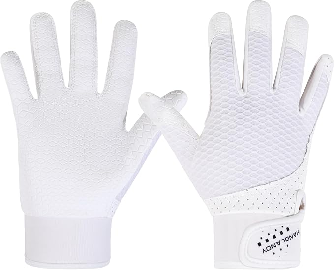 HLDD HANDLANDY Batting Gloves – Durable Grip, Breathable Baseball Softball Gloves for Adults Youth Kids – Gift for Players