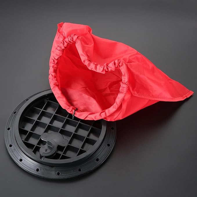 6/8/9 Inch Round Hatch Cover Deck Plate ABS Accessories Hatch Cover with Red Waterproof Bag for Kayak Boat Fishing Rigging