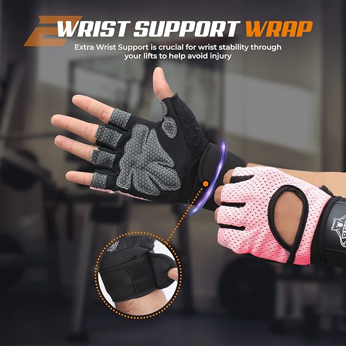 Bear Grips Weight Lifting Gloves for Men & Women | Half Finger Lifting Gloves | Full Finger Workout Gloves for Men | No Finger Exercise Gloves l Compression Weightlifting Gloves | Gym Gloves for Men