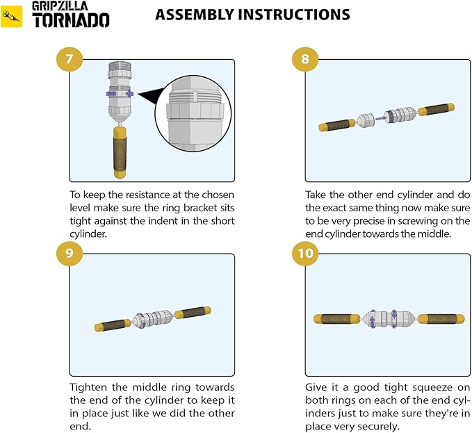 GRIPZILLA Tornado The Absolute 3D Arms Builder Upper Body Excercise for Chest, Shoulder, Forarm, Biceps and Arm Strenthing Training Arm Machine Equipment strengthening Hands, Wrists, forearms, Sotsky's Exerciser - Remove Plastic Piece Before Using)