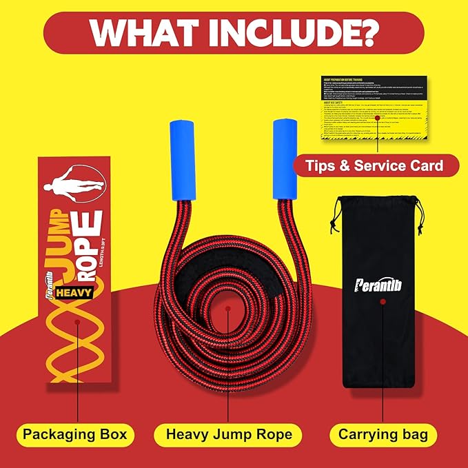 Weighted Jump Ropes with 360 Degree Rotation Handle.1 Inch 2.7LB/3LB Heavy Jump Rope for Men and Women,Jump Ropes for Fitness