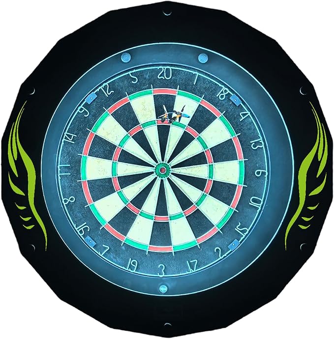 Dartboard Light System LED Best Dart Light, 18-inch Magnetic Dartboard 3 Light Effects, 12 Darts, Professional Dartboards for Adults Easy Installation