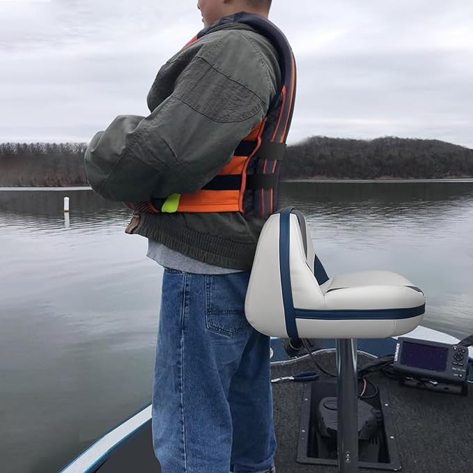 Leader Accessories Pro Casting Boat Seat Lean Pro Fishing High Back Bass Boat Seat