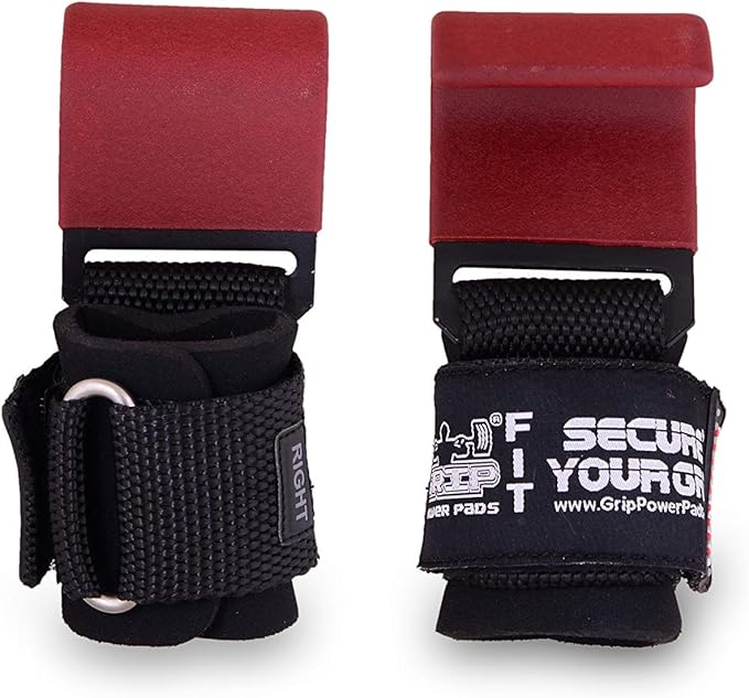 Weight Lifting Hooks Heavy Duty Lifting Wrist Straps Pull Ups Deadlift Straps Power Lifting Grips Padded Workout Straps for Weightlifting Gym Gloves for Men & Women Premium Workout Equipment