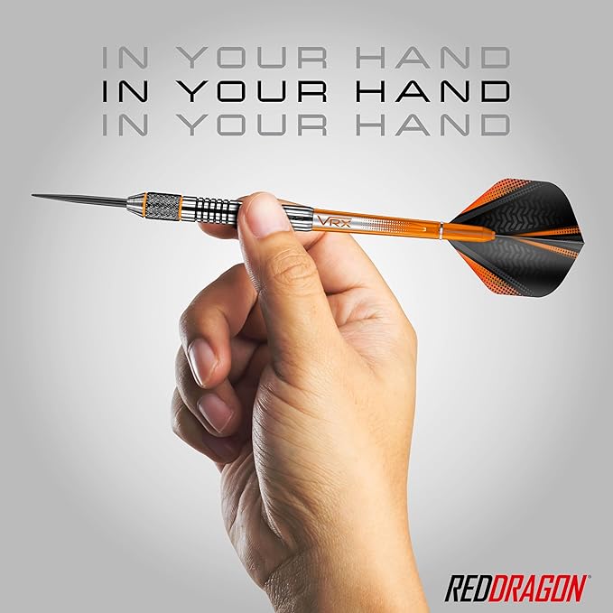 RED DRAGON Amberjack Series Darts Set with Flights and Shafts (Stems)