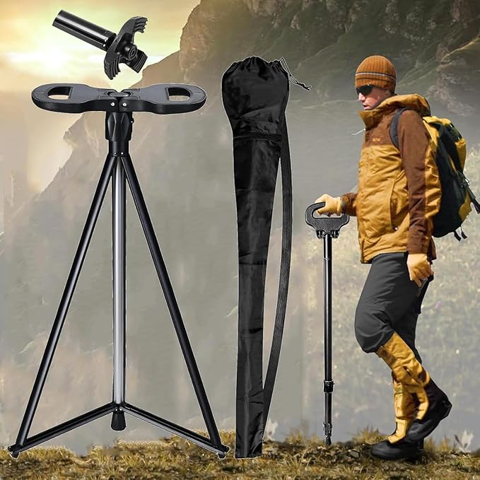 Walking Cane with Seat 2-in-1 Foldable Walking Sticks Chair for Men Women Elderly Folding Camping Chair Portable Trekking Poles Aluminum Lightweight Travel Storage Bag for Adult Outdoor Hiking