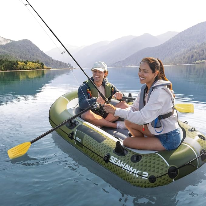 INTEX 68347EP Seahawk 2 Inflatable Boat Set Capacity