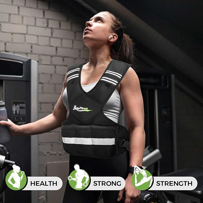 Adjustable Weighted Vest for Men Women, 4-10lb/11-20lb/20-32lb Vest with 6 Ironsand for Weights Running Workout and Training, Adjustable Body Weight Vest Exercise Set for Running, Walking