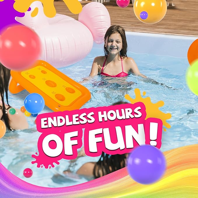 DIMAR GARDEN Pool Toss Ball Game Toy for Swimming Pool Party Toys Deals, Orange