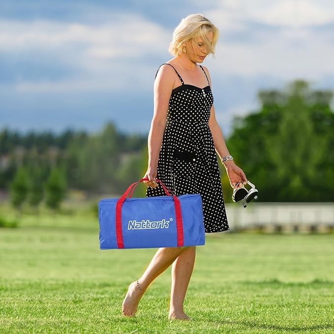 Portable Cornhole Set PVC Framed Corn Holes Outdoor Game Set with 2 Cornhole Boards, 8 Cornhole Bean Bags and Carrying Case, Camping Games Indoor Outdoor for Kids and Adults, Travel Camping Accessory